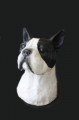 Stenen urn hond hoofd Franse buldog
